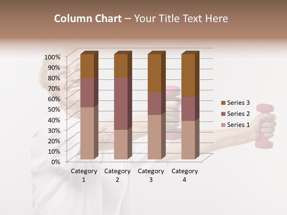 A Woman Holding Two Pink Dumbs In Her Hands PowerPoint Template