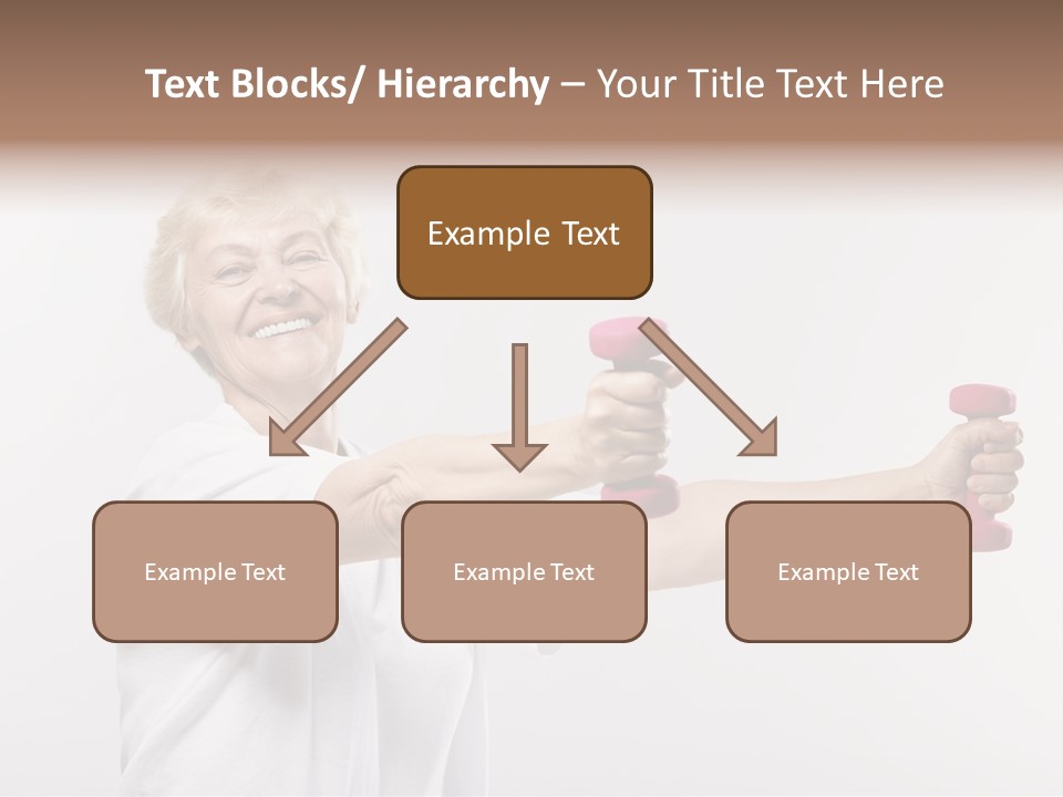 A Woman Holding Two Pink Dumbs In Her Hands PowerPoint Template