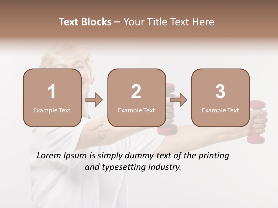 A Woman Holding Two Pink Dumbs In Her Hands PowerPoint Template