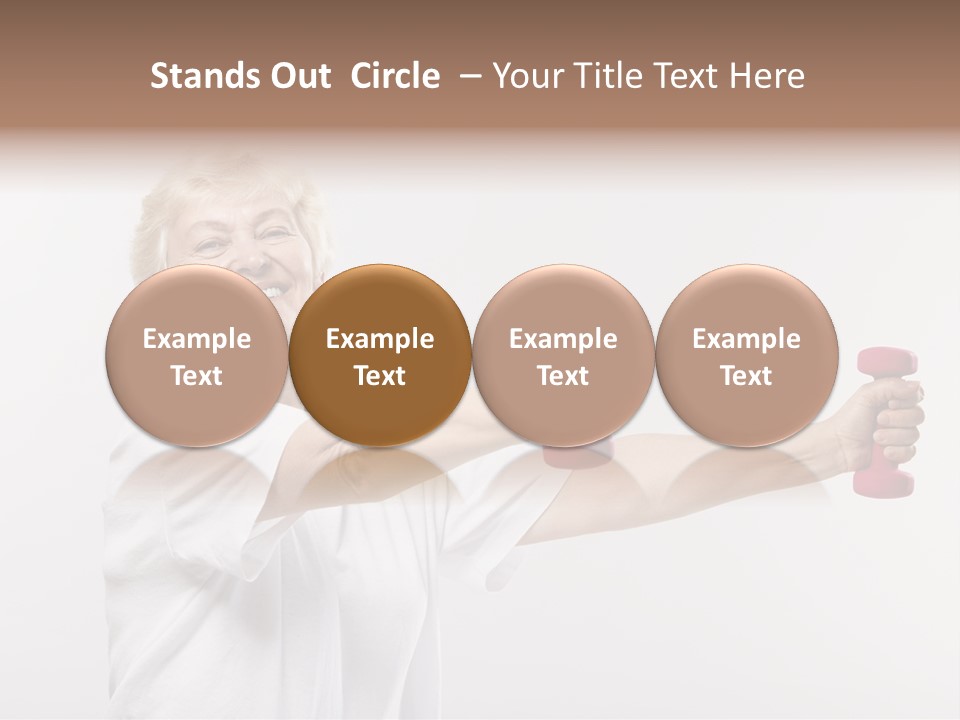 A Woman Holding Two Pink Dumbs In Her Hands PowerPoint Template