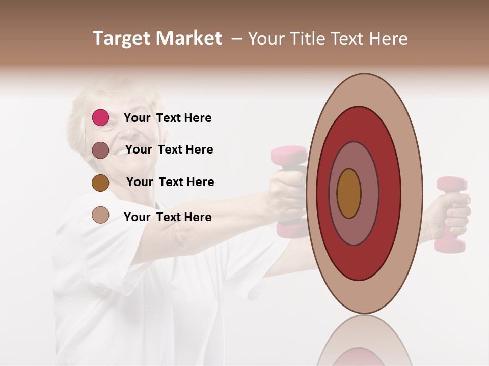 A Woman Holding Two Pink Dumbs In Her Hands PowerPoint Template