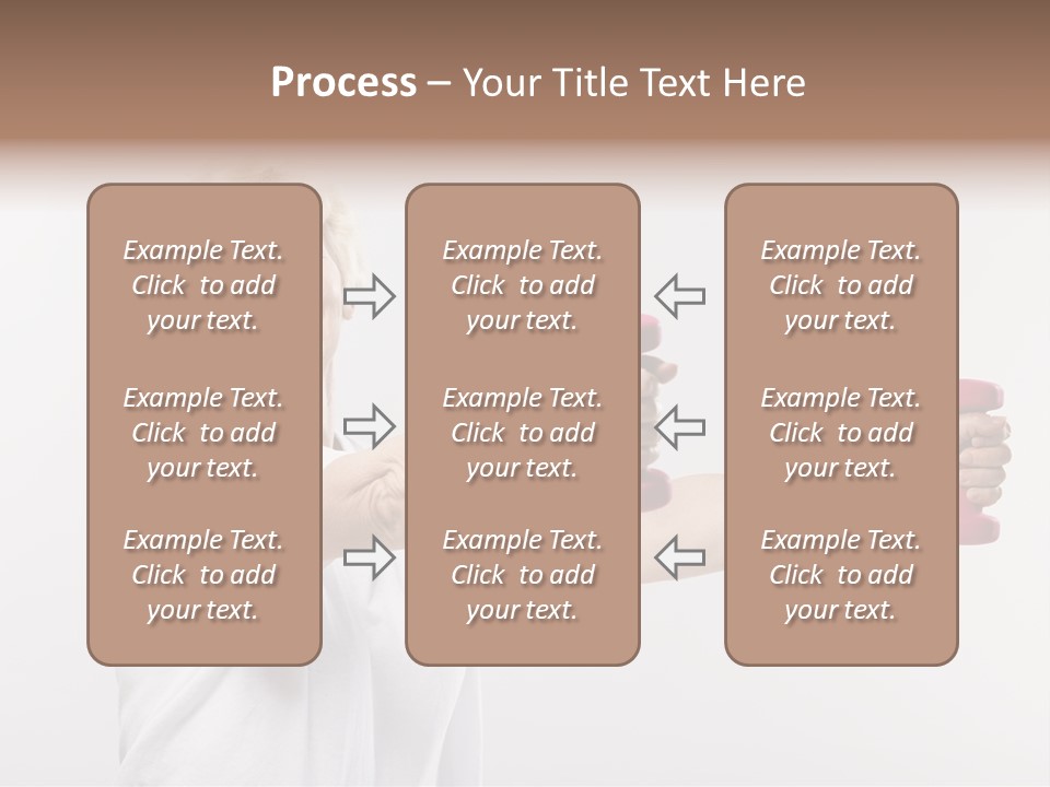 A Woman Holding Two Pink Dumbs In Her Hands PowerPoint Template