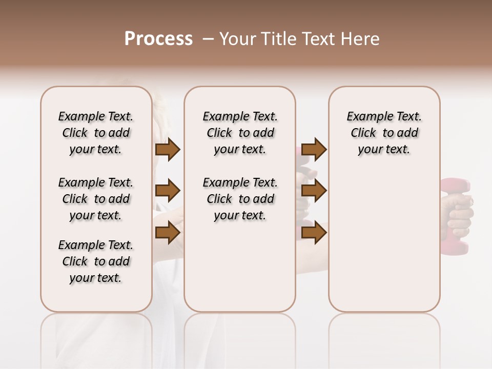 A Woman Holding Two Pink Dumbs In Her Hands PowerPoint Template