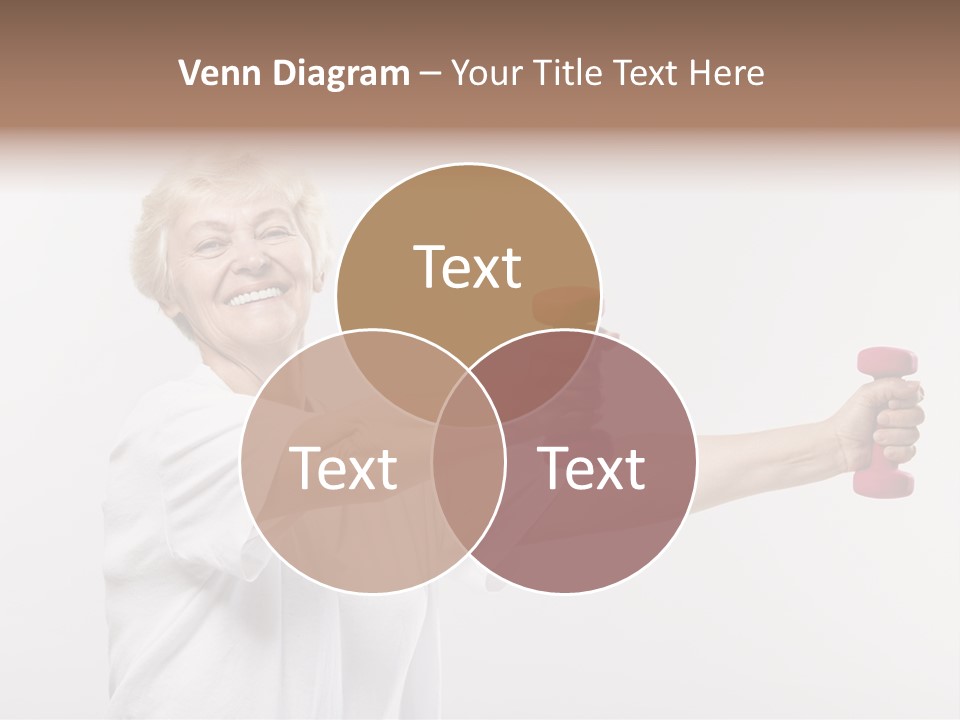 A Woman Holding Two Pink Dumbs In Her Hands PowerPoint Template