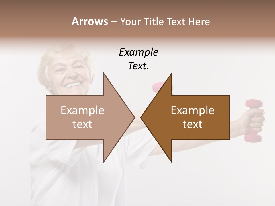 A Woman Holding Two Pink Dumbs In Her Hands PowerPoint Template