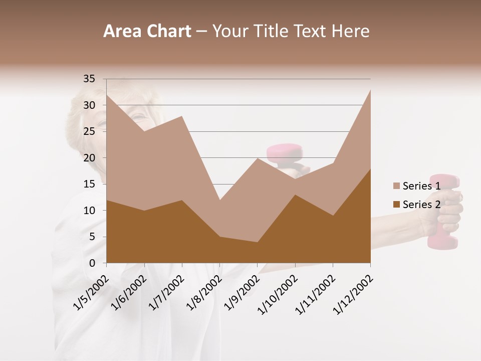 A Woman Holding Two Pink Dumbs In Her Hands PowerPoint Template