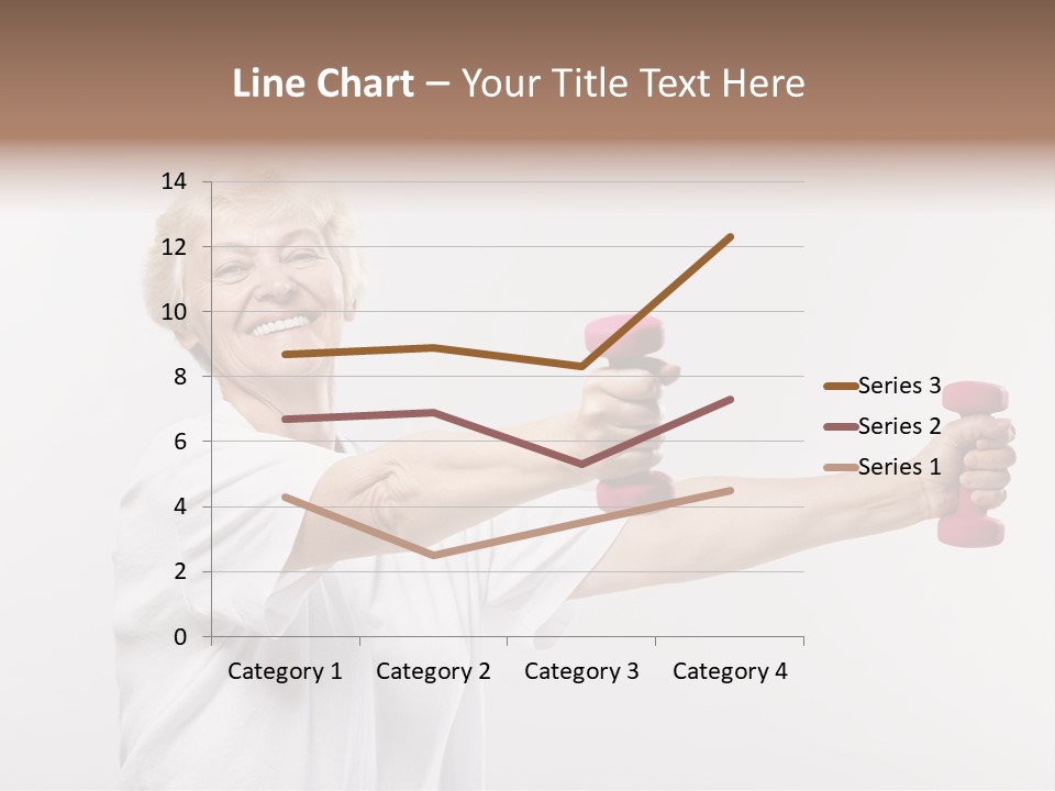 A Woman Holding Two Pink Dumbs In Her Hands PowerPoint Template