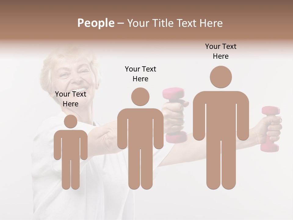 A Woman Holding Two Pink Dumbs In Her Hands PowerPoint Template