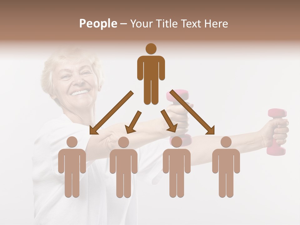 A Woman Holding Two Pink Dumbs In Her Hands PowerPoint Template