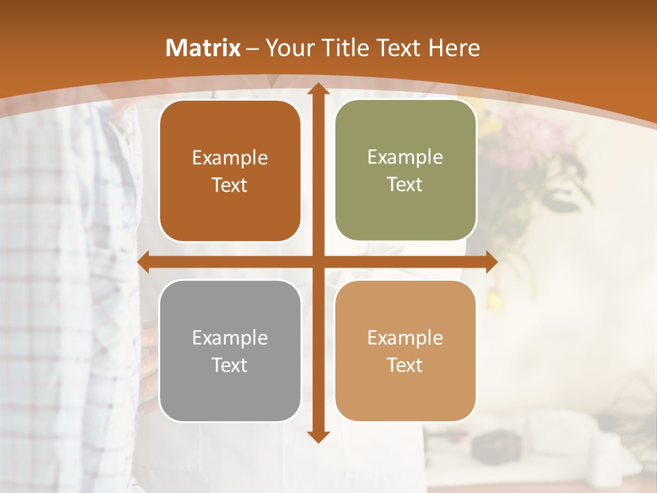 A Man In A White Lab Coat Is Talking To Another Man In A White Coat PowerPoint Template