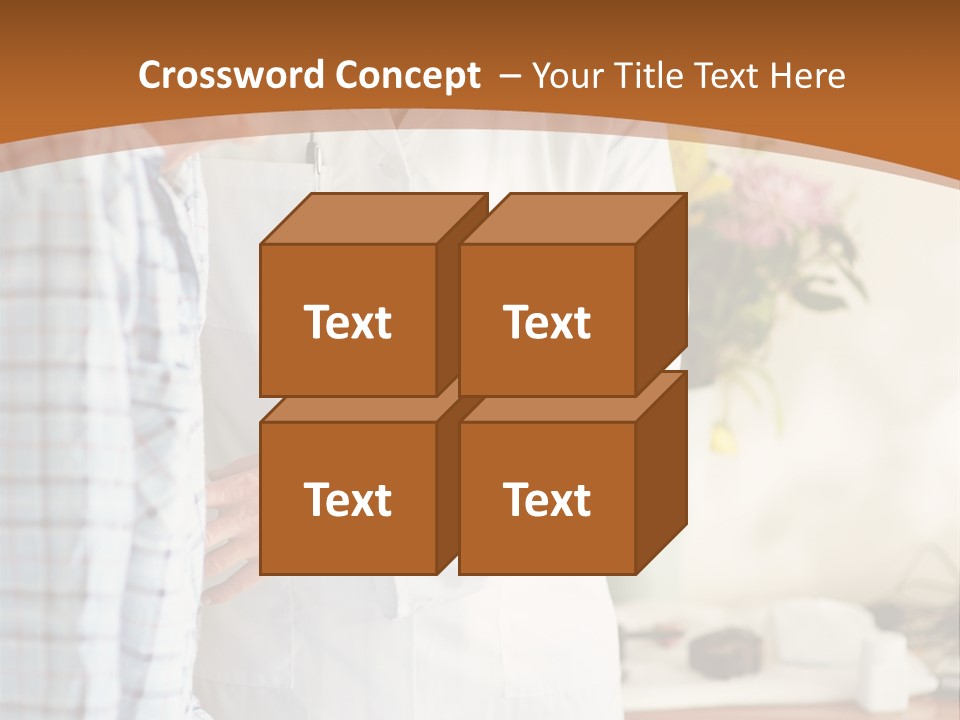 A Man In A White Lab Coat Is Talking To Another Man In A White Coat PowerPoint Template