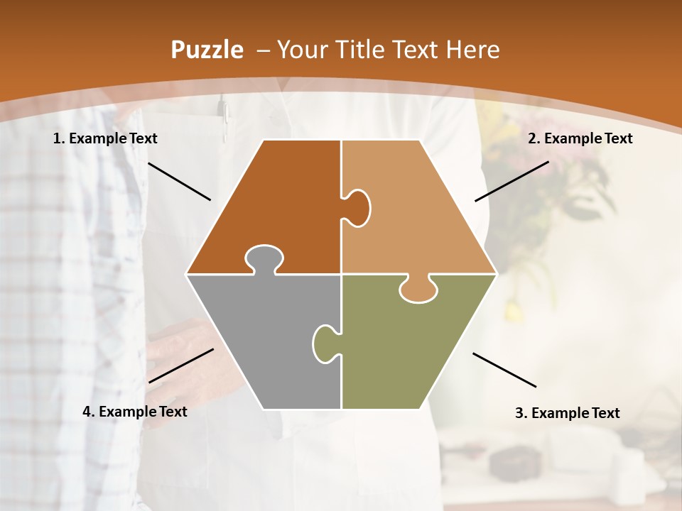 A Man In A White Lab Coat Is Talking To Another Man In A White Coat PowerPoint Template