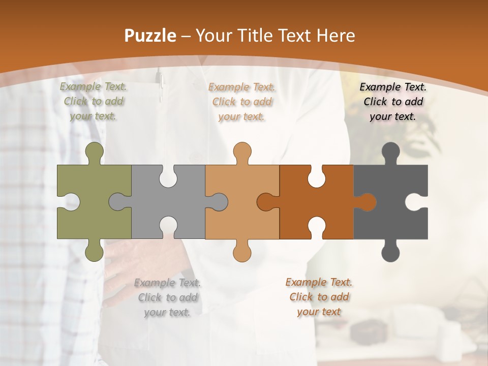 A Man In A White Lab Coat Is Talking To Another Man In A White Coat PowerPoint Template