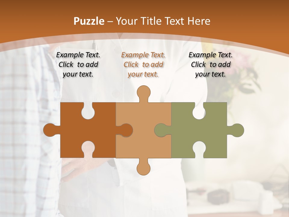 A Man In A White Lab Coat Is Talking To Another Man In A White Coat PowerPoint Template