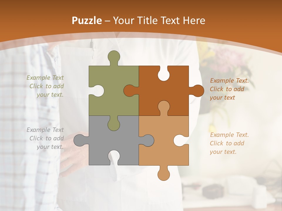 A Man In A White Lab Coat Is Talking To Another Man In A White Coat PowerPoint Template