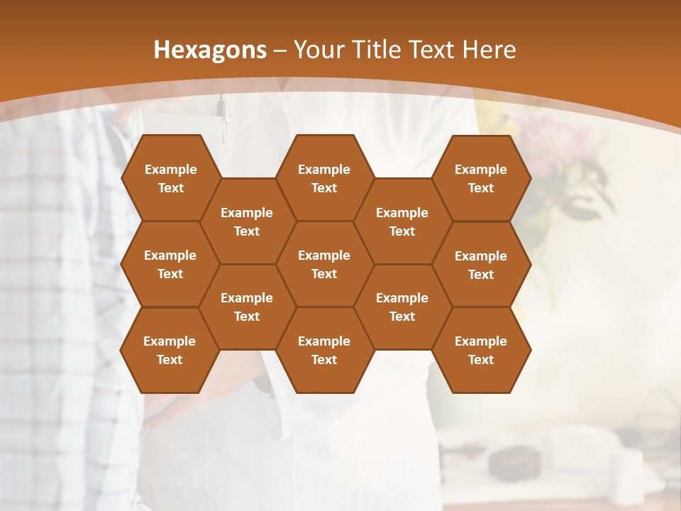 A Man In A White Lab Coat Is Talking To Another Man In A White Coat PowerPoint Template