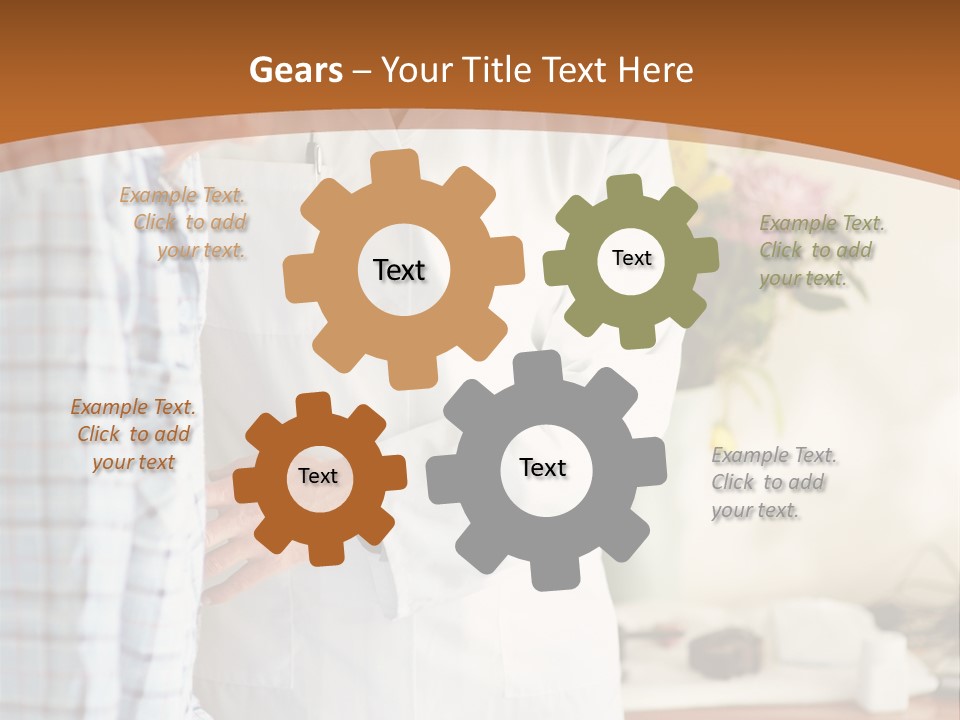 A Man In A White Lab Coat Is Talking To Another Man In A White Coat PowerPoint Template