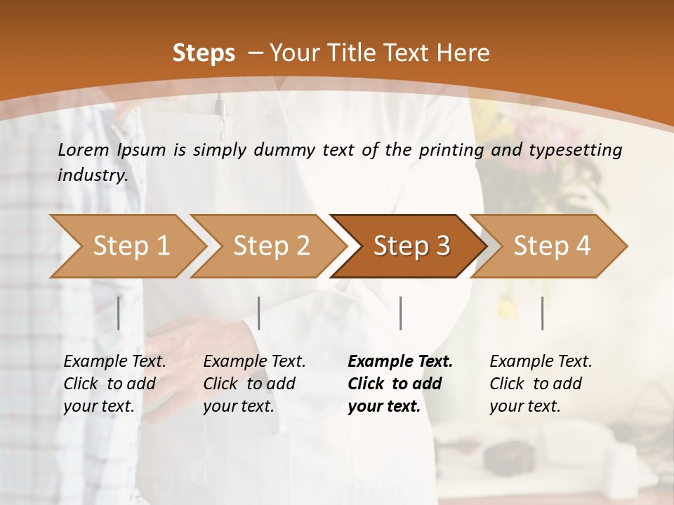 A Man In A White Lab Coat Is Talking To Another Man In A White Coat PowerPoint Template