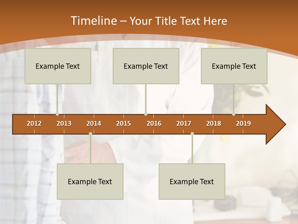 A Man In A White Lab Coat Is Talking To Another Man In A White Coat PowerPoint Template