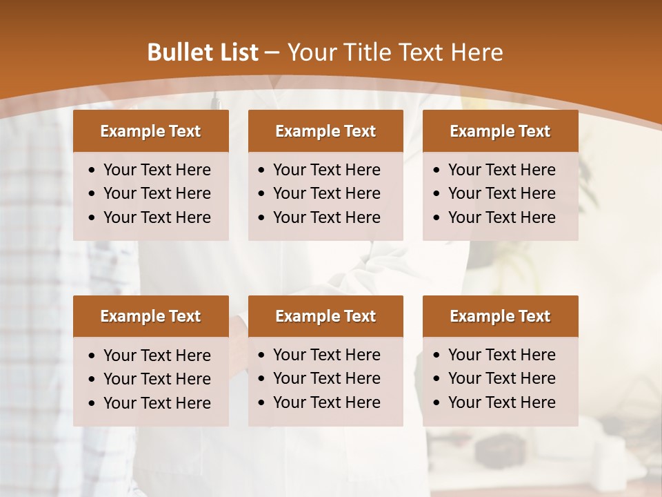 A Man In A White Lab Coat Is Talking To Another Man In A White Coat PowerPoint Template