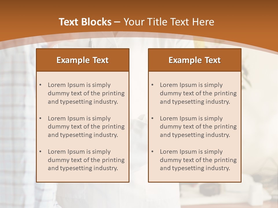 A Man In A White Lab Coat Is Talking To Another Man In A White Coat PowerPoint Template