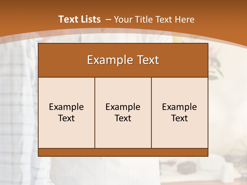 A Man In A White Lab Coat Is Talking To Another Man In A White Coat PowerPoint Template