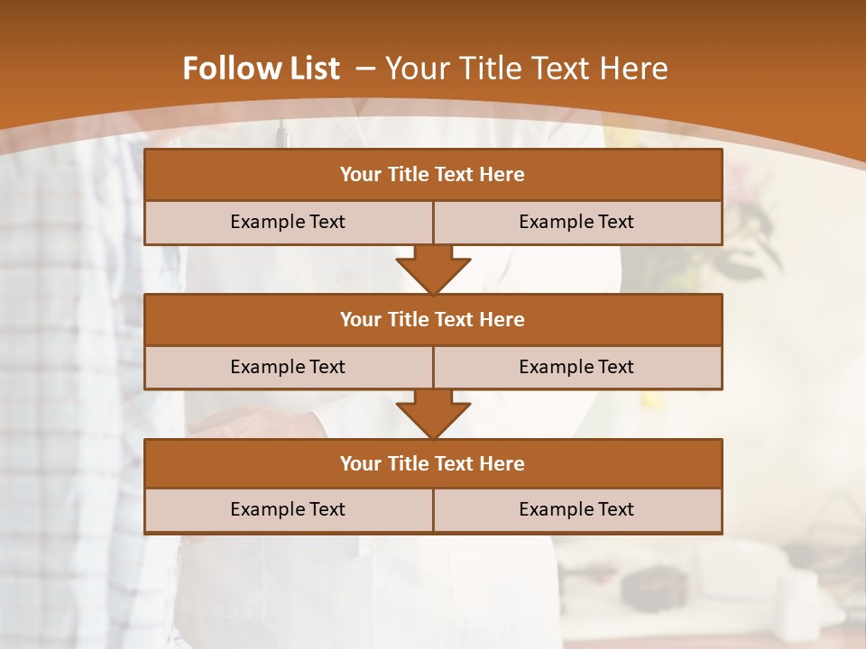 A Man In A White Lab Coat Is Talking To Another Man In A White Coat PowerPoint Template