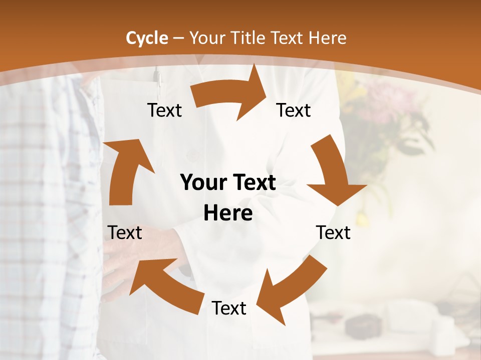 A Man In A White Lab Coat Is Talking To Another Man In A White Coat PowerPoint Template