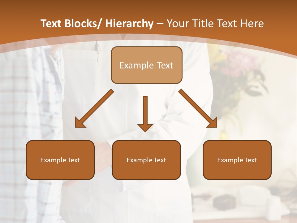 A Man In A White Lab Coat Is Talking To Another Man In A White Coat PowerPoint Template