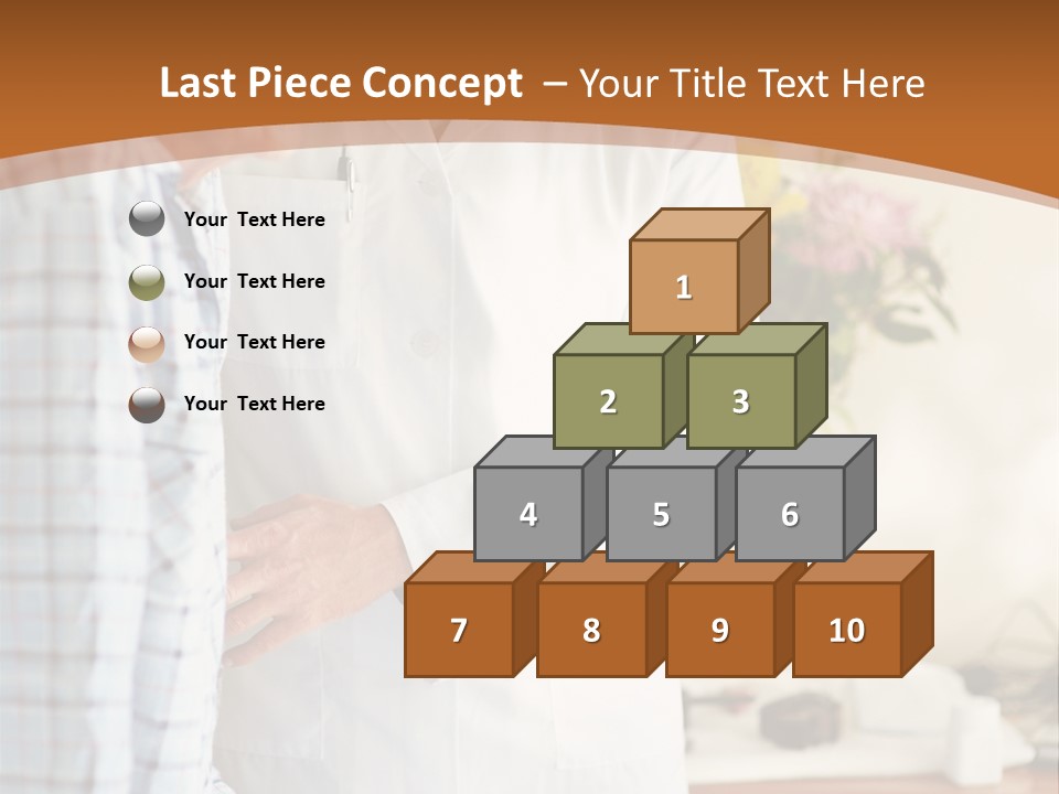 A Man In A White Lab Coat Is Talking To Another Man In A White Coat PowerPoint Template