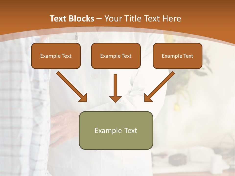 A Man In A White Lab Coat Is Talking To Another Man In A White Coat PowerPoint Template