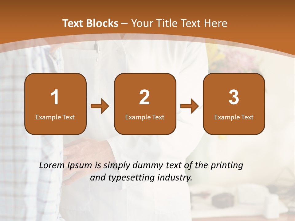 A Man In A White Lab Coat Is Talking To Another Man In A White Coat PowerPoint Template