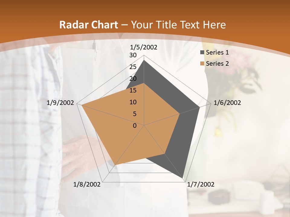 A Man In A White Lab Coat Is Talking To Another Man In A White Coat PowerPoint Template