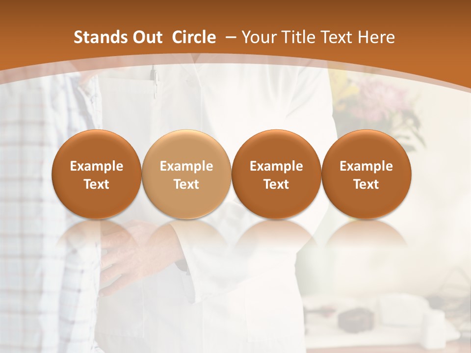 A Man In A White Lab Coat Is Talking To Another Man In A White Coat PowerPoint Template