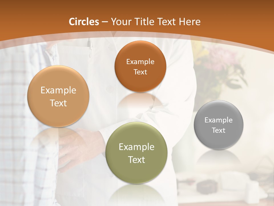 A Man In A White Lab Coat Is Talking To Another Man In A White Coat PowerPoint Template