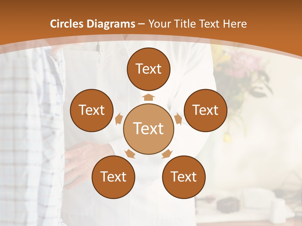 A Man In A White Lab Coat Is Talking To Another Man In A White Coat PowerPoint Template