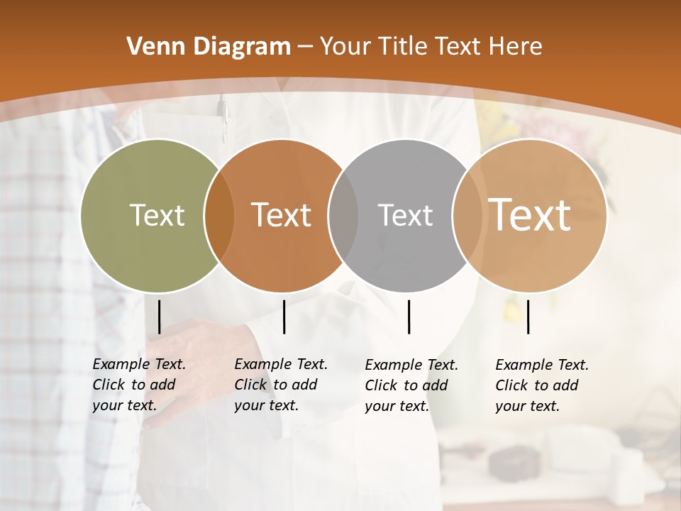 A Man In A White Lab Coat Is Talking To Another Man In A White Coat PowerPoint Template
