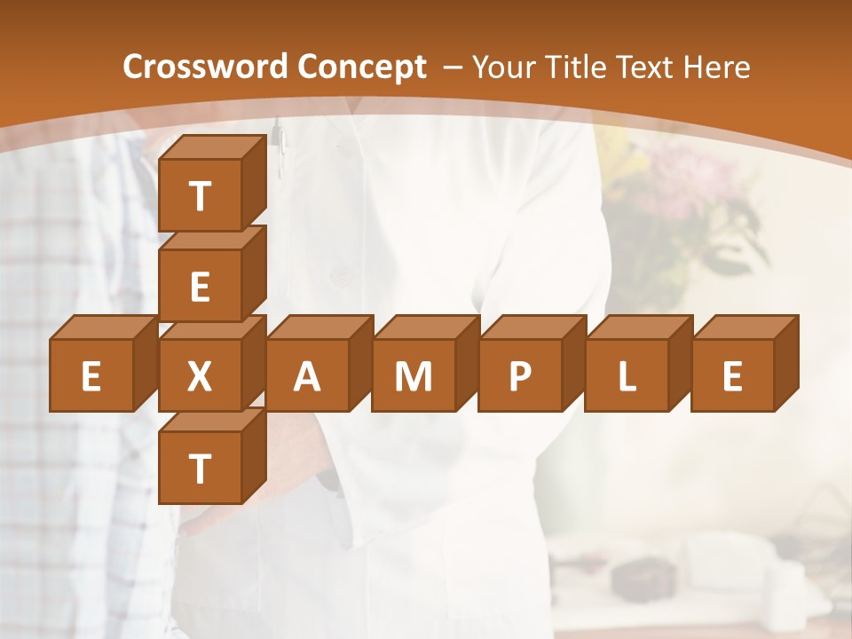 A Man In A White Lab Coat Is Talking To Another Man In A White Coat PowerPoint Template