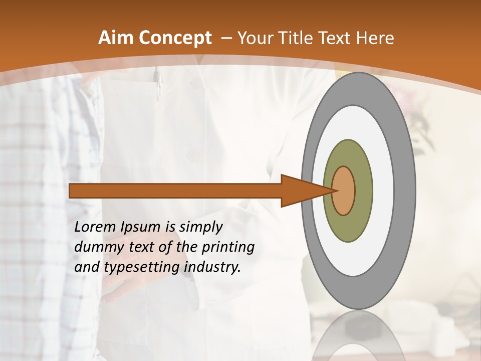 A Man In A White Lab Coat Is Talking To Another Man In A White Coat PowerPoint Template