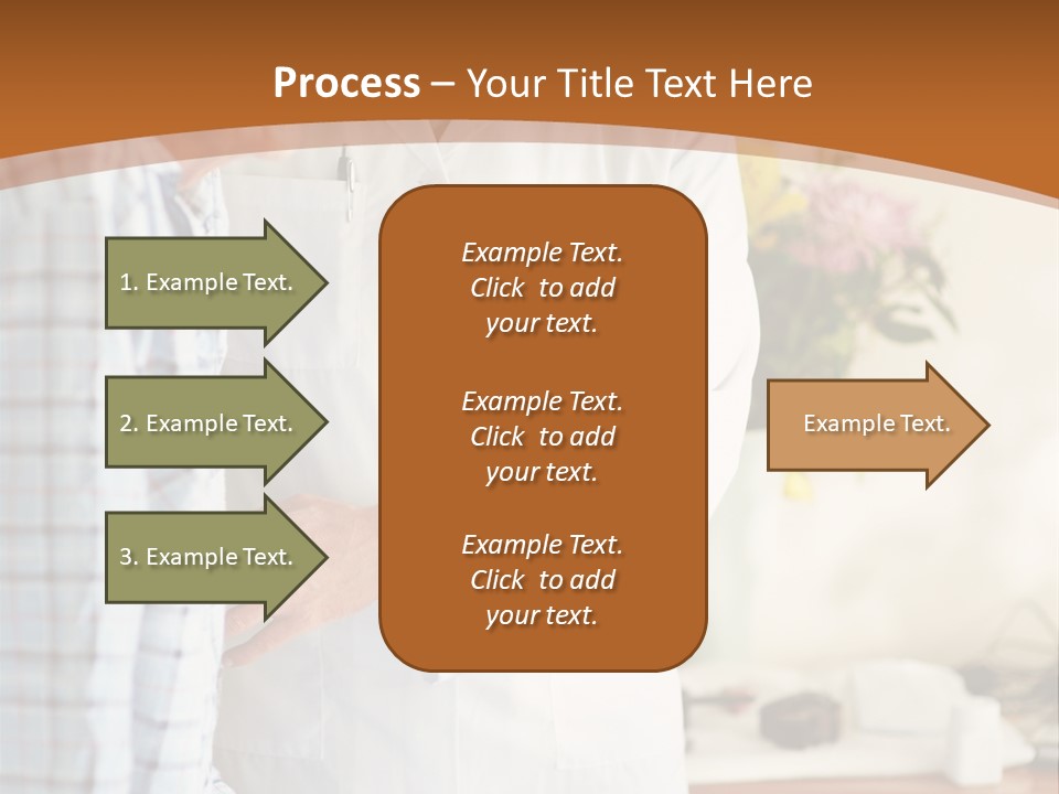 A Man In A White Lab Coat Is Talking To Another Man In A White Coat PowerPoint Template