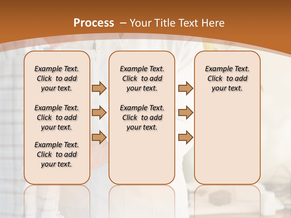 A Man In A White Lab Coat Is Talking To Another Man In A White Coat PowerPoint Template