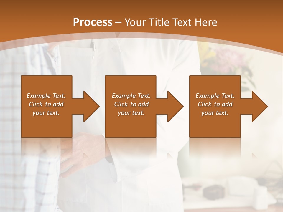 A Man In A White Lab Coat Is Talking To Another Man In A White Coat PowerPoint Template