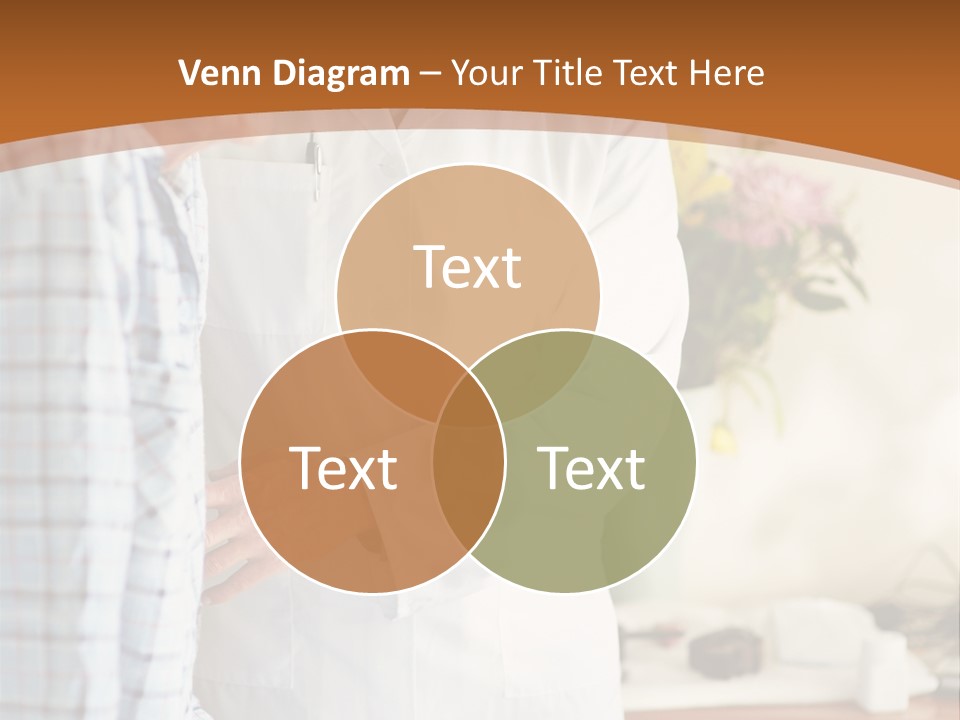 A Man In A White Lab Coat Is Talking To Another Man In A White Coat PowerPoint Template