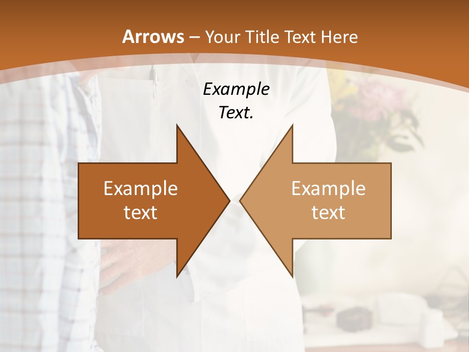 A Man In A White Lab Coat Is Talking To Another Man In A White Coat PowerPoint Template