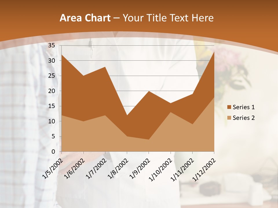 A Man In A White Lab Coat Is Talking To Another Man In A White Coat PowerPoint Template