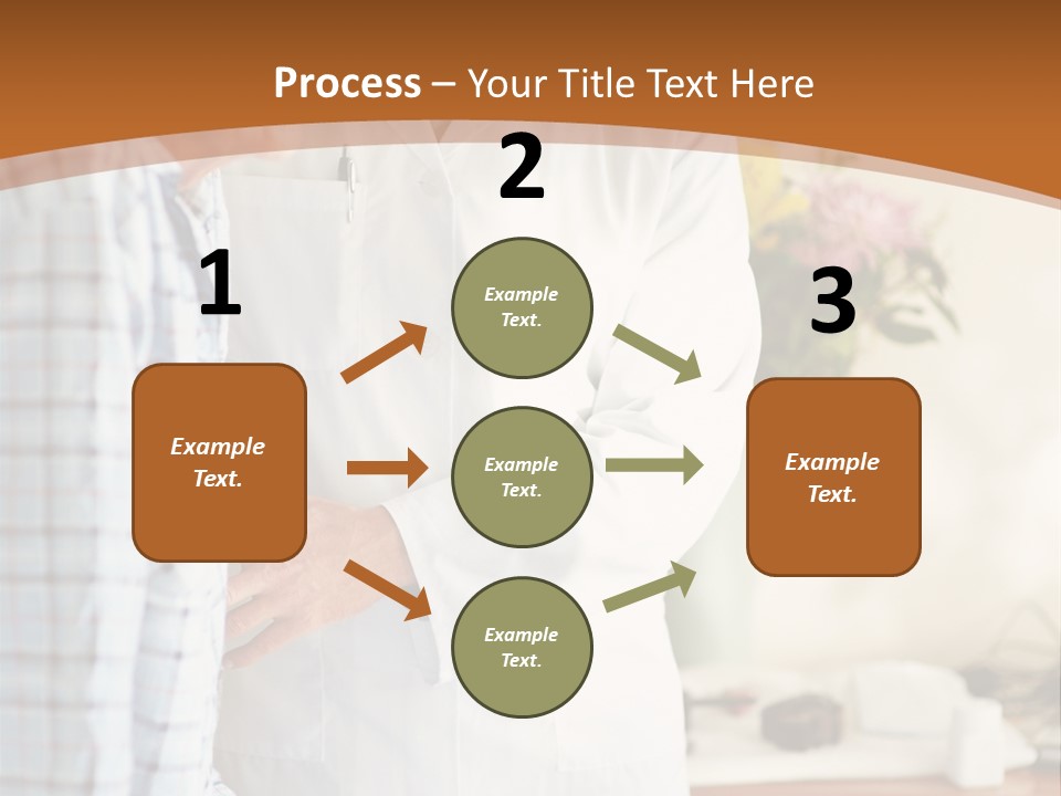 A Man In A White Lab Coat Is Talking To Another Man In A White Coat PowerPoint Template