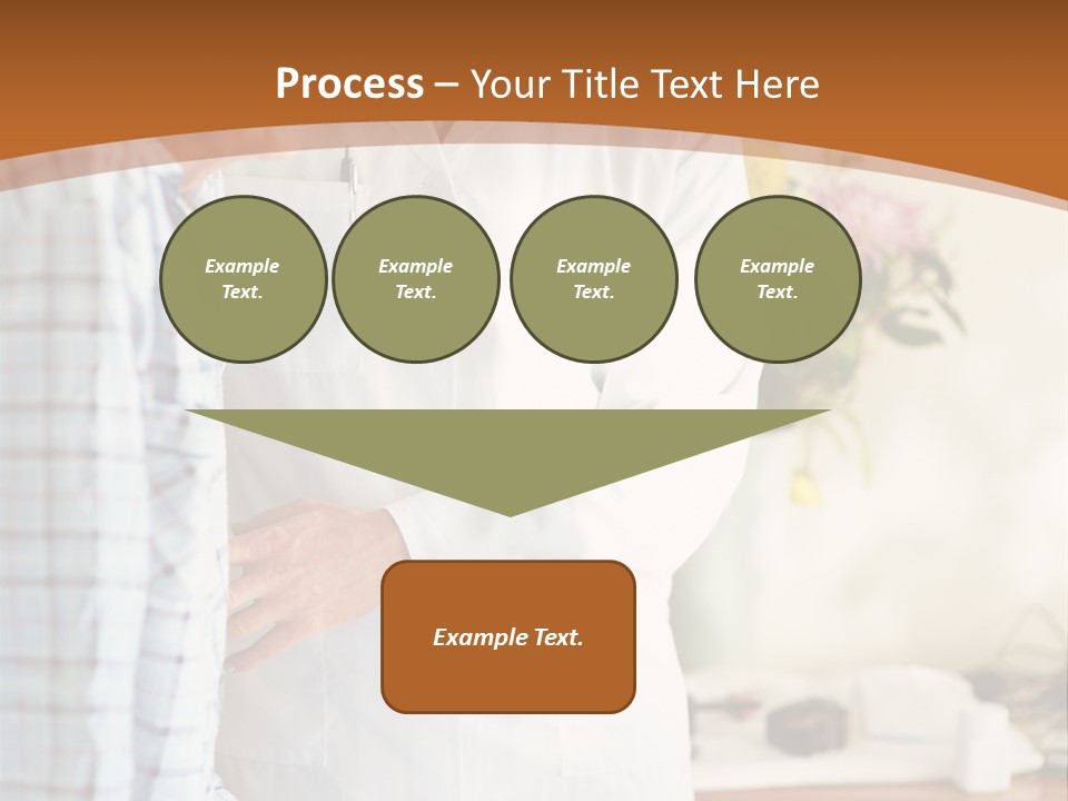 A Man In A White Lab Coat Is Talking To Another Man In A White Coat PowerPoint Template