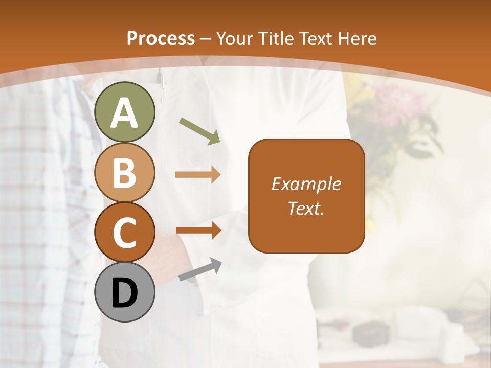 A Man In A White Lab Coat Is Talking To Another Man In A White Coat PowerPoint Template