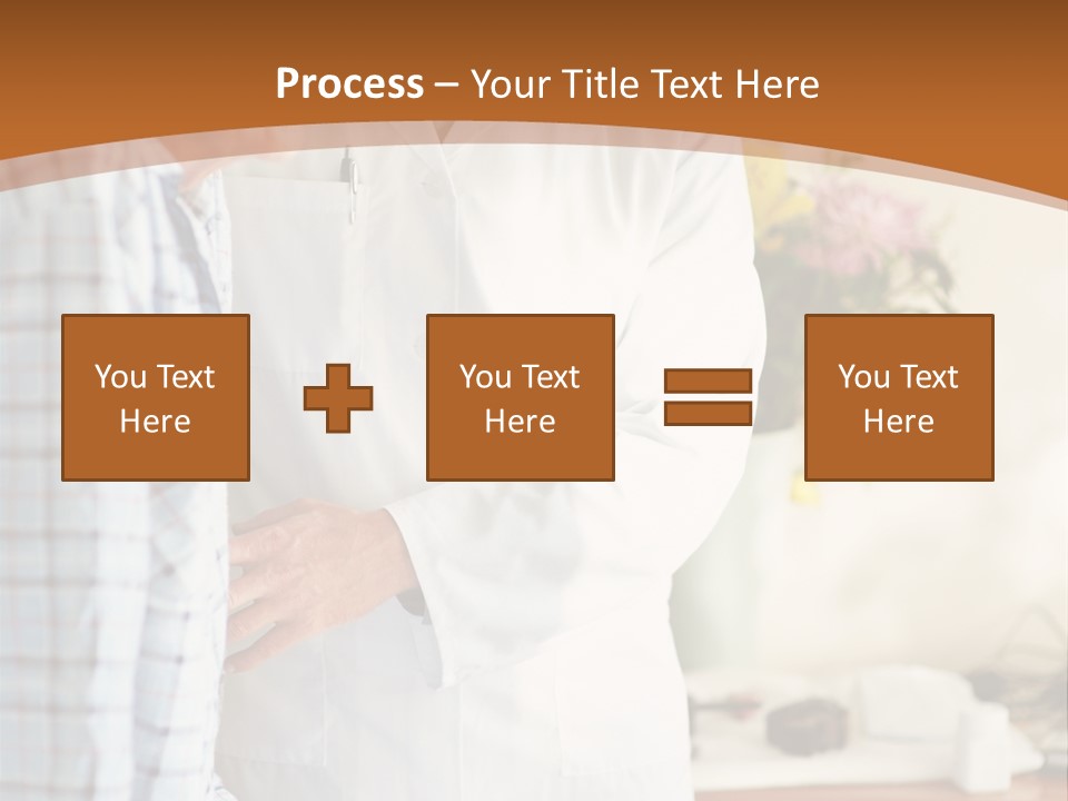 A Man In A White Lab Coat Is Talking To Another Man In A White Coat PowerPoint Template
