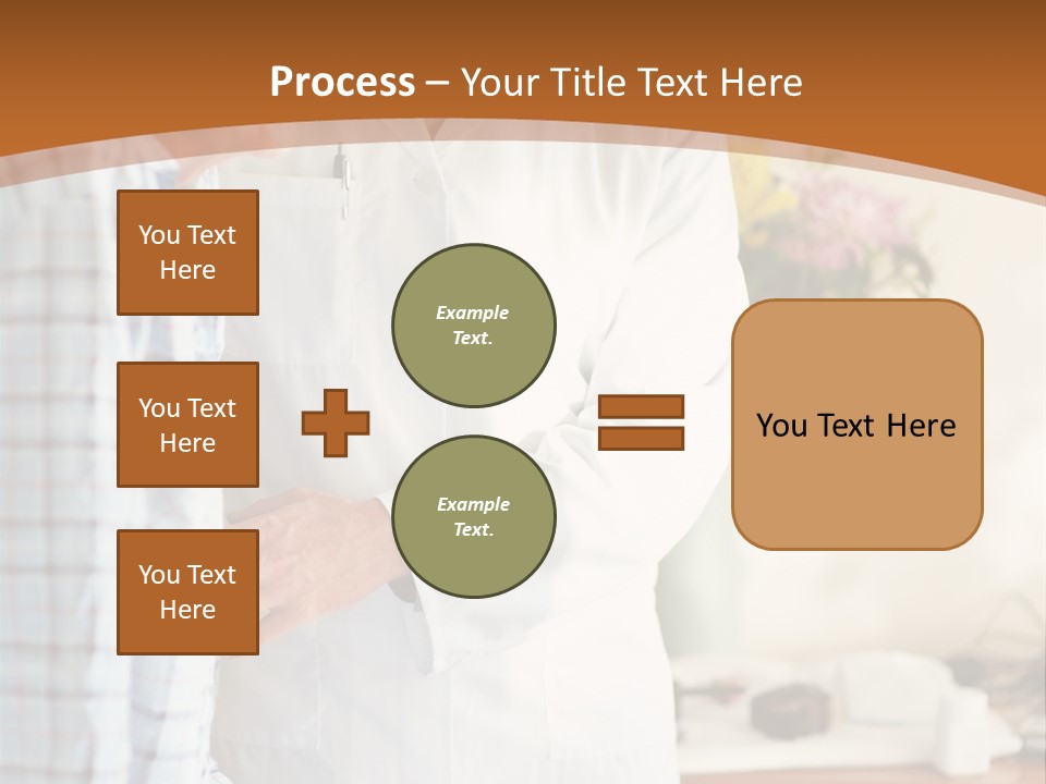 A Man In A White Lab Coat Is Talking To Another Man In A White Coat PowerPoint Template